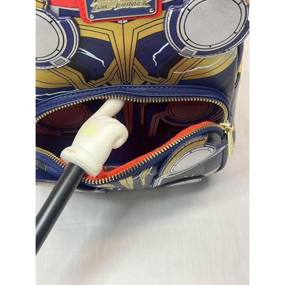Loungefly Marvel Thor Love And Thunder Mini Backpack Wallet Set Womens Glow - Picture 11 of 16
